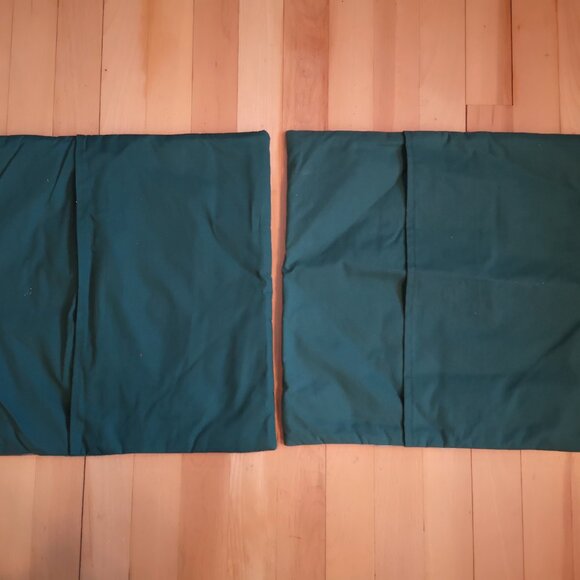 2 - Winter / Holiday Themed 15x15" Quilted Pillow Covers (Only) Red Green White - Picture 4 of 6